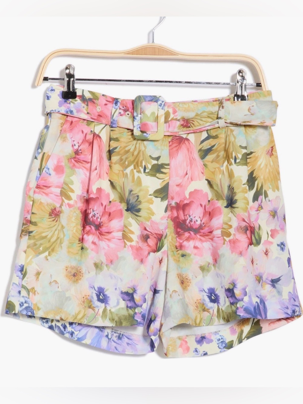 Jason Wu Floral High-Waist Belted Shorts in Size 8 NWT